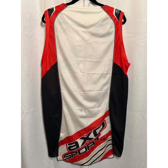 AXO Sport Mens Sleeveless Graphic Jersey XXL Red/Black/White - Picture 2 of 7
